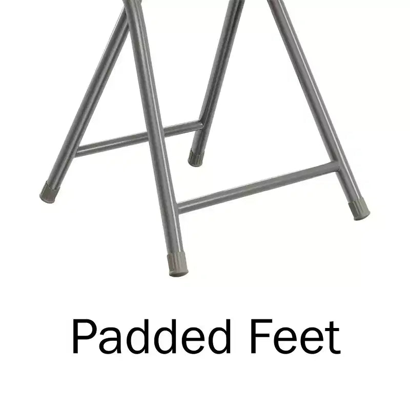 4 tabourets de bar pliants robustes de 45,7 cm avec capacité de 102 kg et sièges rembourrés pour dortoir, salle de jeux ou salle de loisirs