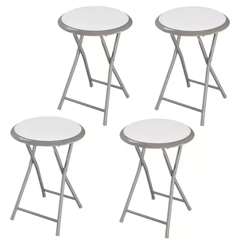 4 tabourets de bar pliants robustes de 45,7 cm avec capacité de 102 kg et sièges rembourrés pour dortoir, salle de jeux ou salle de loisirs