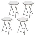 4 tabourets de bar pliants robustes de 45,7 cm avec capacité de 102 kg et sièges rembourrés pour dortoir, salle de jeux ou salle de loisirs