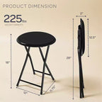4 tabourets de bar pliants robustes de 45,7 cm avec capacité de 102 kg et sièges rembourrés pour dortoir, salle de jeux ou salle de loisirs
