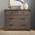 Chambre de bébé Redmond, ensemble 3 pièces avec lit, commode et chiffonnier, inclut un lit convertible 4-en-1, une commode et un chiffonnier