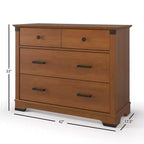 Chambre de bébé Redmond, ensemble 3 pièces avec lit, commode et chiffonnier, inclut un lit convertible 4-en-1, une commode et un chiffonnier