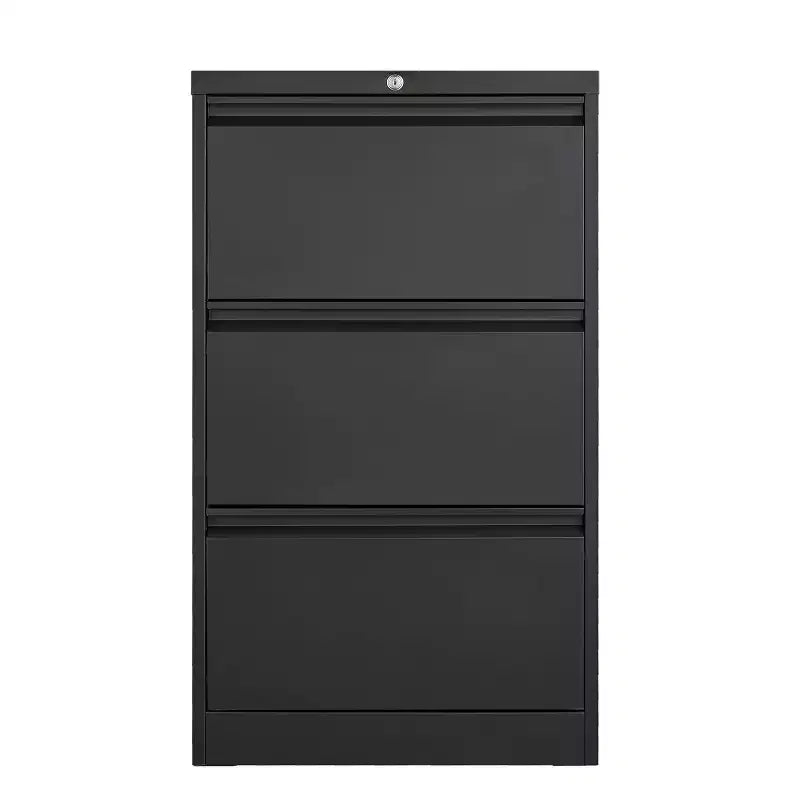 Classeur latéral à 3 tiroirs avec serrure, armoire de classement en acier pour bureau