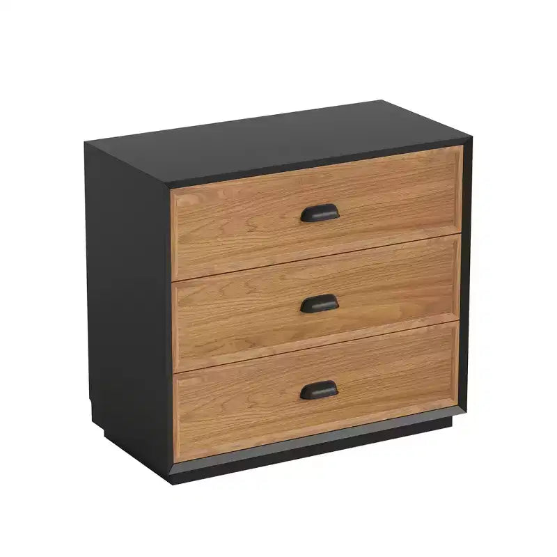 Table de chevet rustique en bois massif 31.49 avec 3 tiroirs, style campagnard