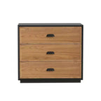 Table de chevet rustique en bois massif 31.49 avec 3 tiroirs, style campagnard