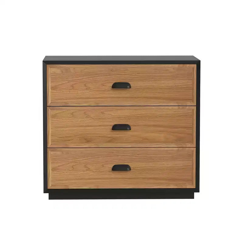 Table de chevet rustique en bois massif 31.49 avec 3 tiroirs, style campagnard