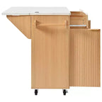 Îlot de cuisine mobile de 52 po Farmhouse avec abattant