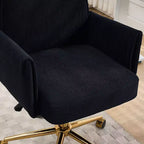 Chaise de bureau mi-dossier, relevable, tissu rayé, ergonomique. Idéale pour le travail, les études et la détente.