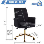 Chaise de bureau mi-dossier, relevable, tissu rayé, ergonomique. Idéale pour le travail, les études et la détente.