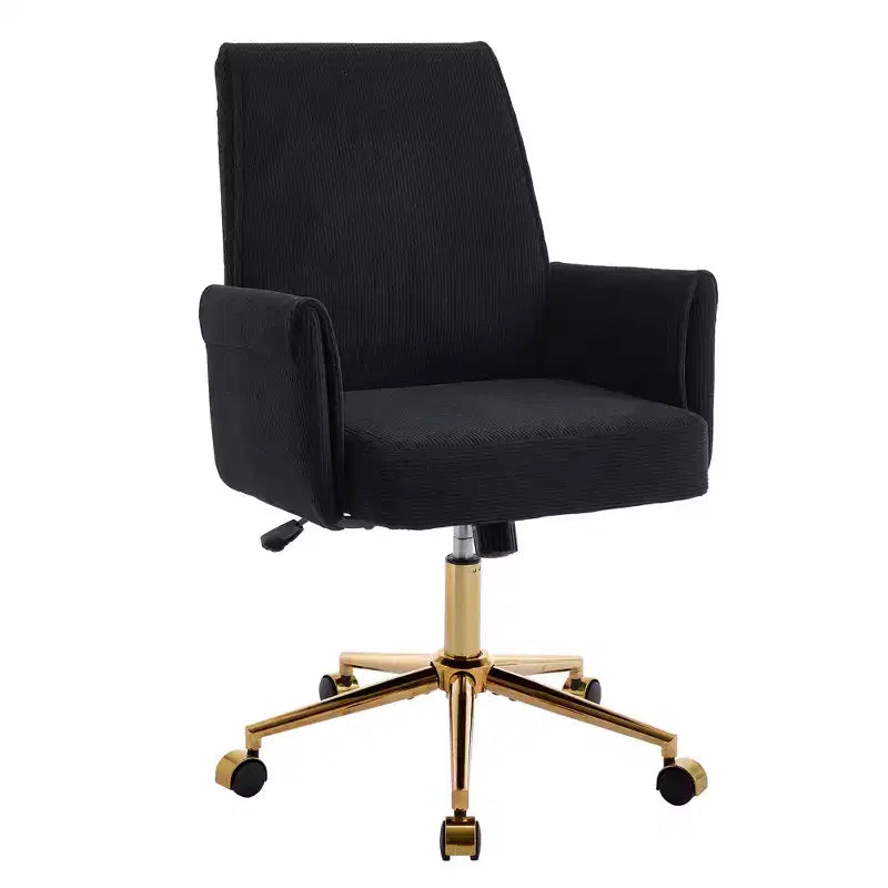 Chaise de bureau mi-dossier, relevable, tissu rayé, ergonomique. Idéale pour le travail, les études et la détente.