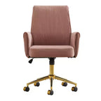 Chaise de bureau mi-dossier, relevable, tissu rayé, ergonomique. Idéale pour le travail, les études et la détente.