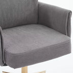 Chaise de bureau mi-dossier, relevable, tissu rayé, ergonomique. Idéale pour le travail, les études et la détente.