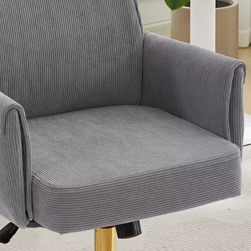 Chaise de bureau mi-dossier, relevable, tissu rayé, ergonomique. Idéale pour le travail, les études et la détente.