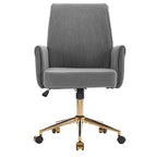 Chaise de bureau mi-dossier, relevable, tissu rayé, ergonomique. Idéale pour le travail, les études et la détente.