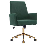 Chaise de bureau mi-dossier, relevable, tissu rayé, ergonomique. Idéale pour le travail, les études et la détente.