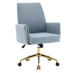 Chaise de bureau mi-dossier, relevable, tissu rayé, ergonomique. Idéale pour le travail, les études et la détente.