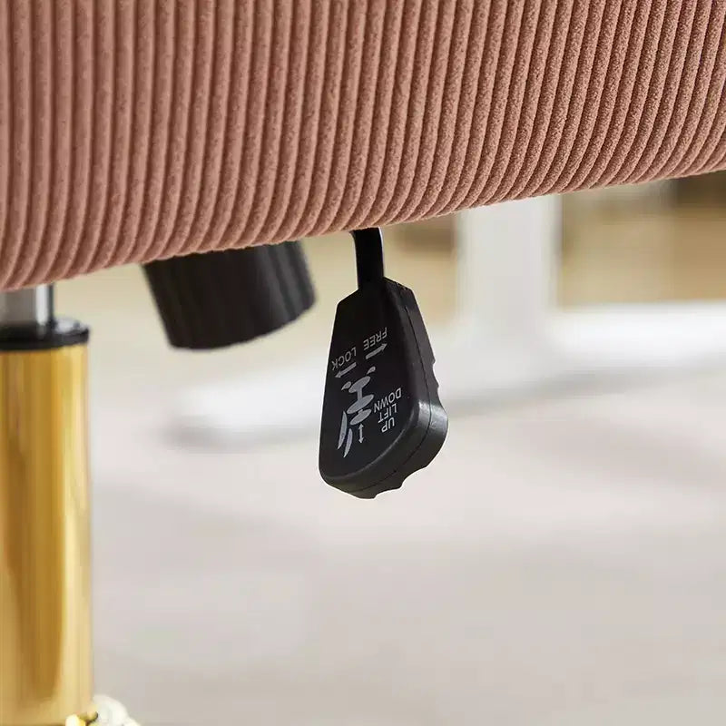 Chaise de bureau mi-dossier, relevable, tissu rayé, ergonomique. Idéale pour le travail, les études et la détente.