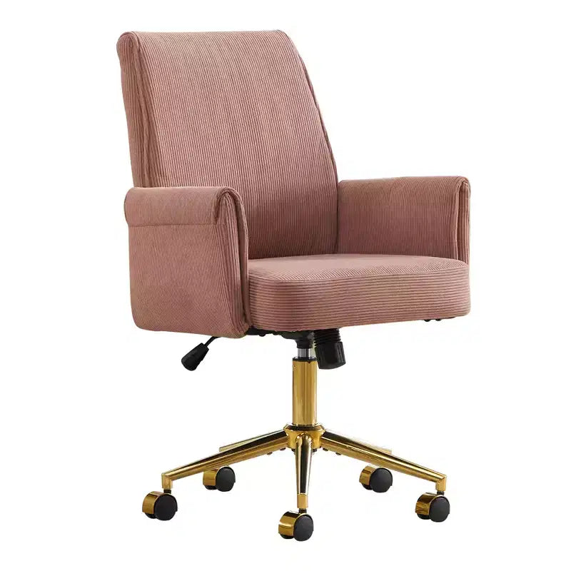 Chaise de bureau mi-dossier, relevable, tissu rayé, ergonomique. Idéale pour le travail, les études et la détente.