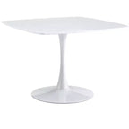 Table à manger Mid-Century de 107 cm avec plateau rond en MDF et piètement croisé, pour 4-6 personnes, peut aussi servir de table basse