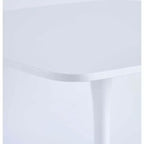 Table à manger Mid-Century de 107 cm avec plateau rond en MDF et piètement croisé, pour 4-6 personnes, peut aussi servir de table basse