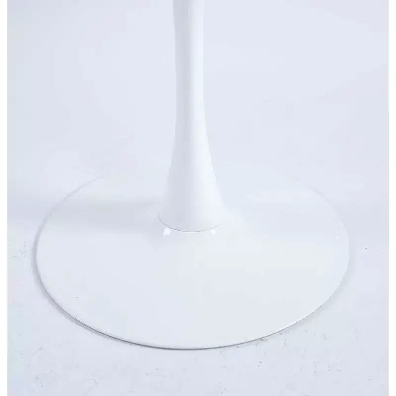 Table à manger Mid-Century de 107 cm avec plateau rond en MDF et piètement croisé, pour 4-6 personnes, peut aussi servir de table basse
