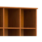Bibliothèque de rangement Tierney Mid-Century en bois massif de 42 po de largeur, couleur Teck brun
