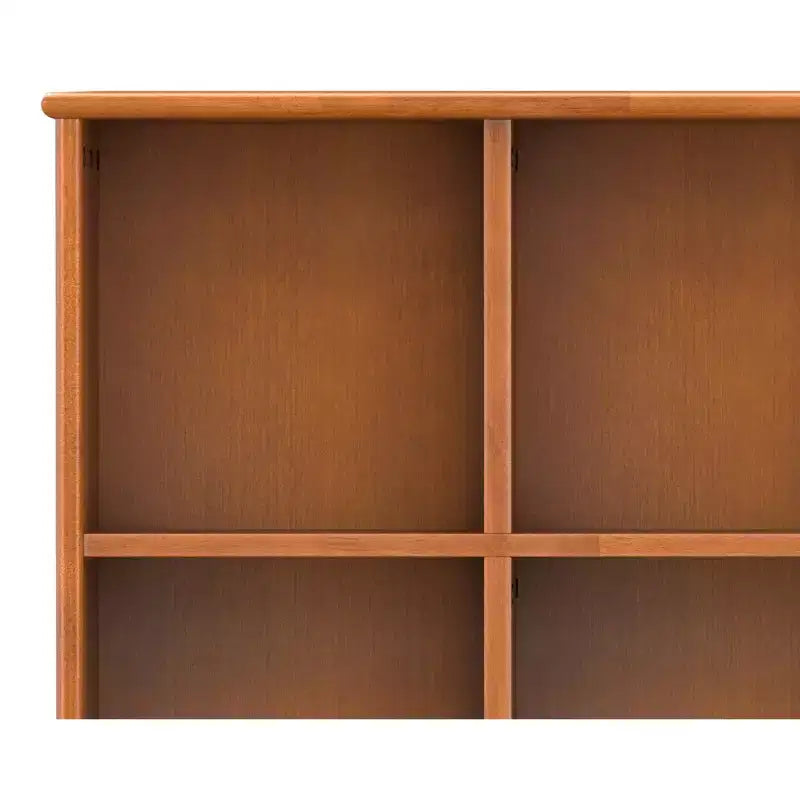 Bibliothèque de rangement Tierney Mid-Century en bois massif de 42 po de largeur, couleur Teck brun