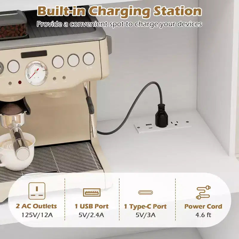Meuble de cuisine avec station de recharge