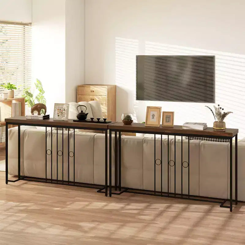 Console industrielle 55" étroite avec base en H