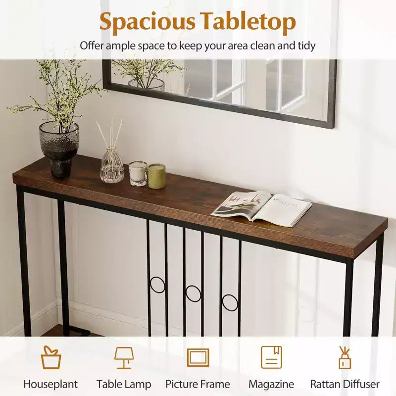 Console industrielle 55" étroite avec base en H