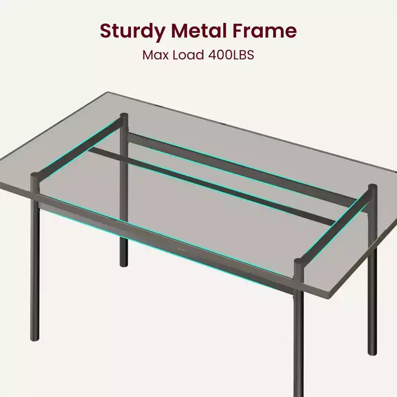 Ensemble table de salle à manger en bois 5 pièces pour 4 personnes, table à bords lisses avec 4 chaises rembourrées, ensemble compact pour appartement et petits espaces