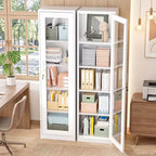 Armoire de rangement à outils en acier blanc, verre simple face (pré-percée)