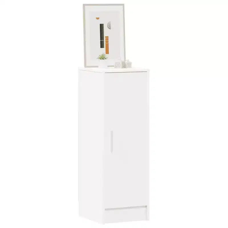 Meuble à chaussures compact en bois d'ingénierie blanc