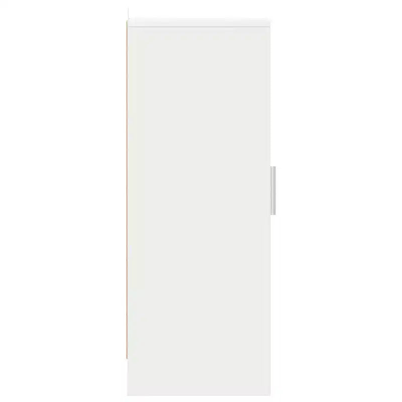 Meuble à chaussures compact en bois d'ingénierie blanc