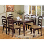 Table à manger Danburn de 152 cm avec accents floraux Noyer foncé - HOMES: Inside + Out : 6 places, rectangulaire, détails sculptés