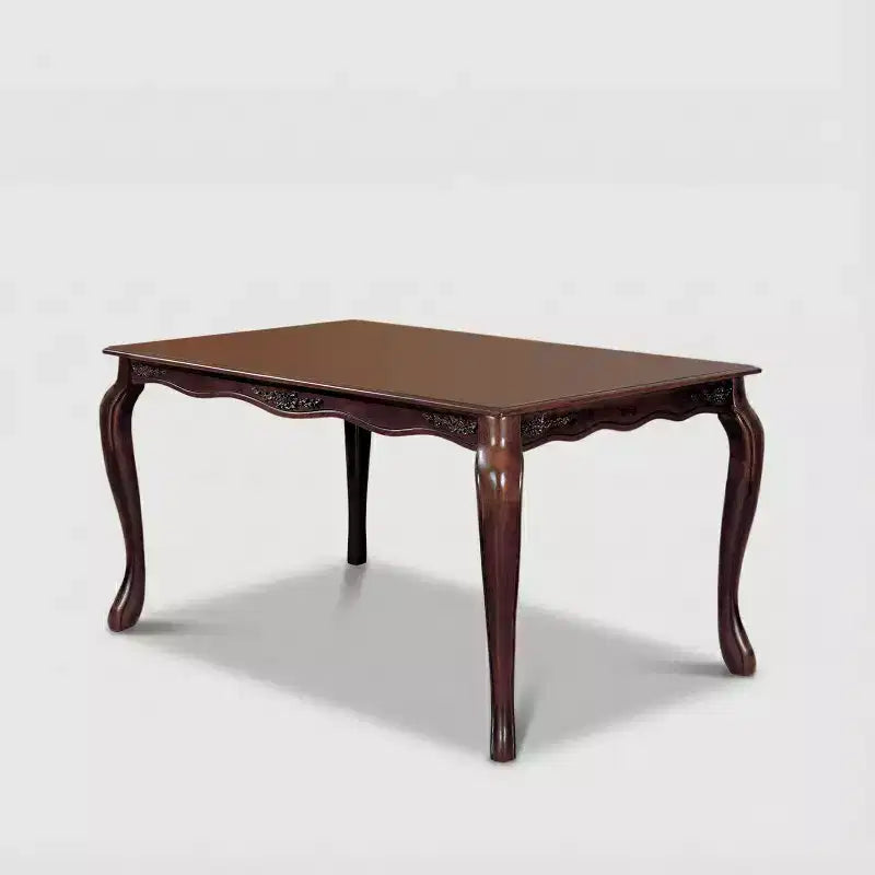Table à manger Danburn de 152 cm avec accents floraux Noyer foncé - HOMES: Inside + Out : 6 places, rectangulaire, détails sculptés