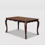 Table à manger Danburn de 152 cm avec accents floraux Noyer foncé - HOMES: Inside + Out : 6 places, rectangulaire, détails sculptés
