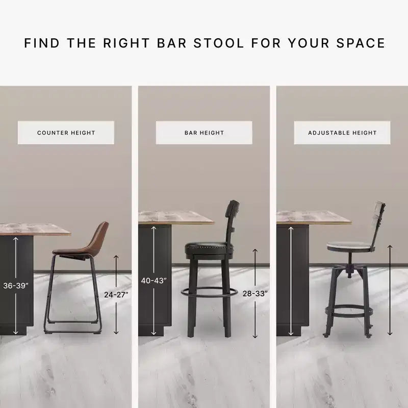 Table de salle à manger hauteur comptoir marron : 5 pièces, chaises en similicuir, cadre en bois