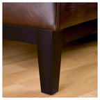 Fauteuil Darcy Slipper Marron : Rembourré, cadre en bois dur, nettoyage localisé, capacité de 113 kg
