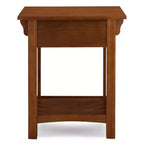 Table de chevet chêne moyen : Frêne massif, style Mission, 71 cm de haut, avec tiroir