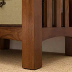 Table de chevet chêne moyen : Frêne massif, style Mission, 71 cm de haut, avec tiroir