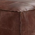 Pouf Erving Square marron vieilli