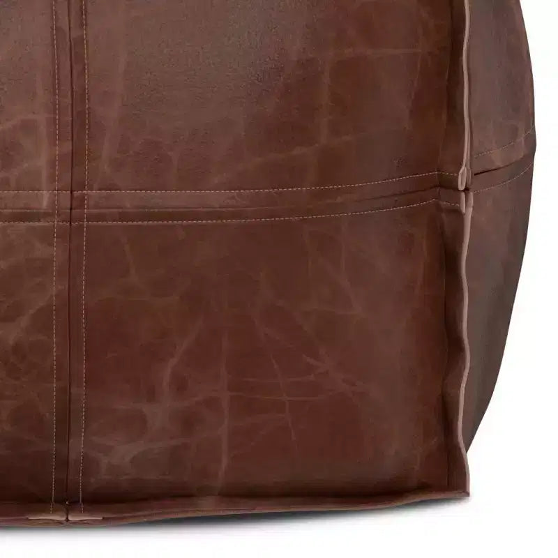 Pouf Erving Square marron vieilli