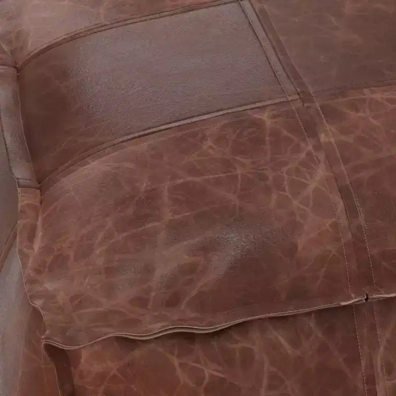 Pouf Erving Square marron vieilli