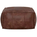 Pouf Erving Square marron vieilli