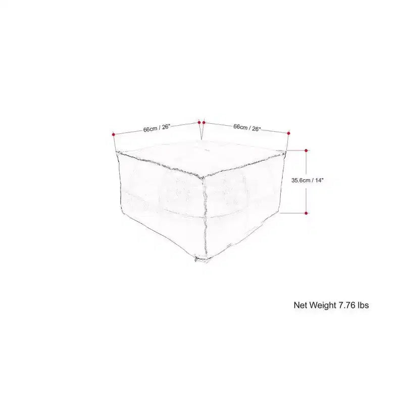 Pouf Erving Square marron vieilli
