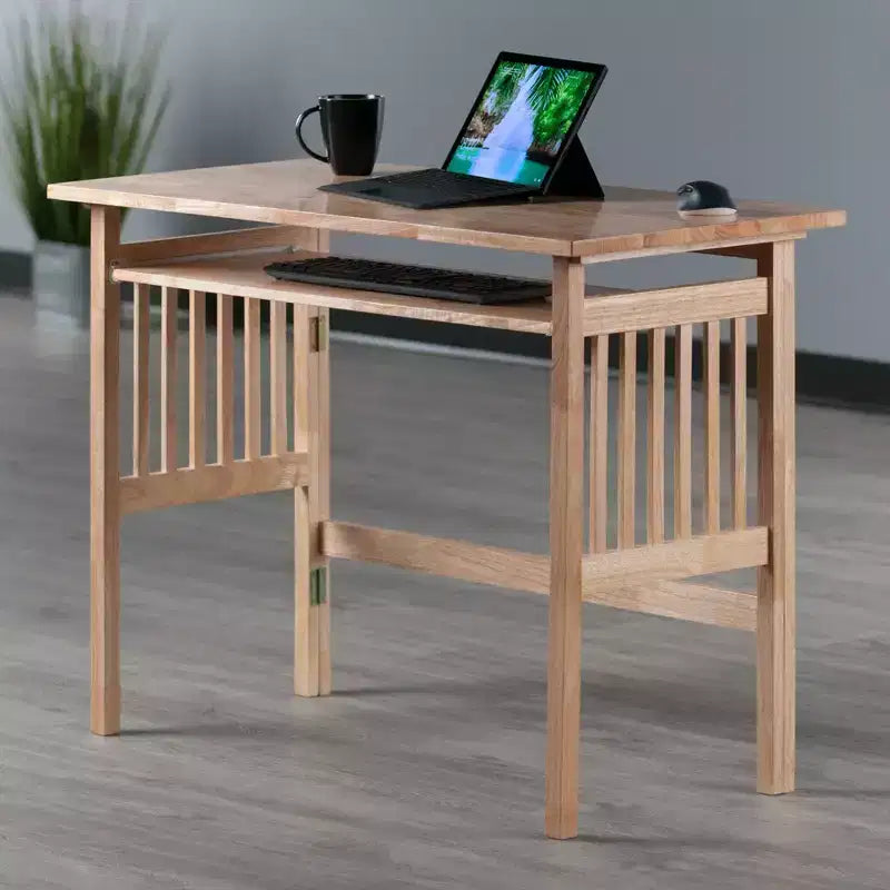 Bureau pliant en bois clair