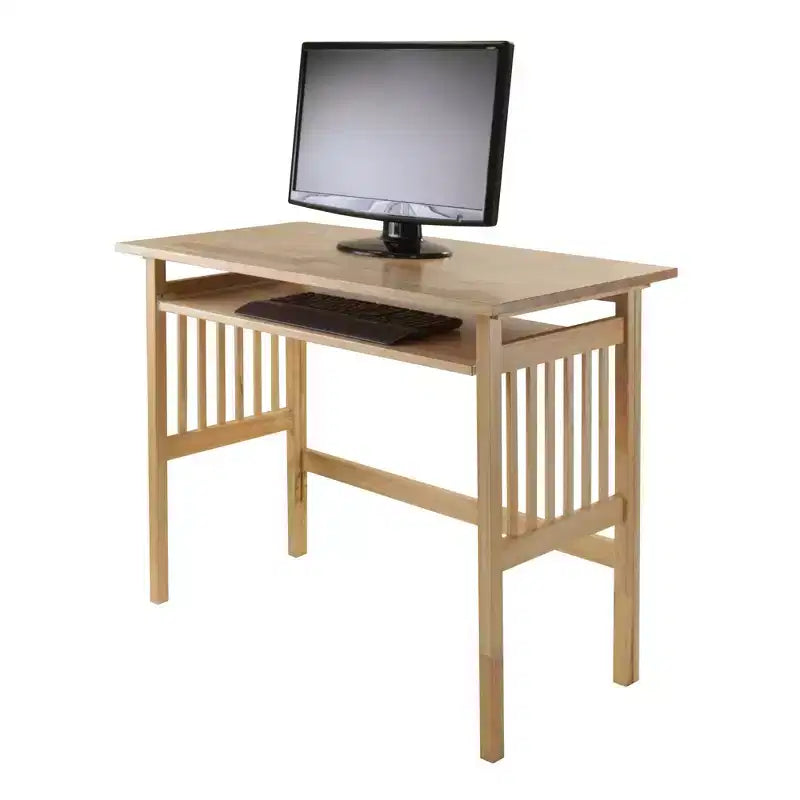 Bureau pliant en bois clair