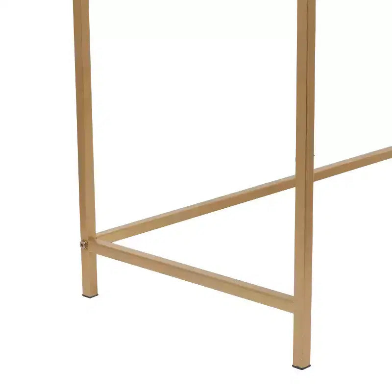 Console en métal contemporaine à 2 tiroirs, blanche