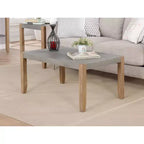 Table basse 36 po Davenport en similiciment et bois ambre clair
